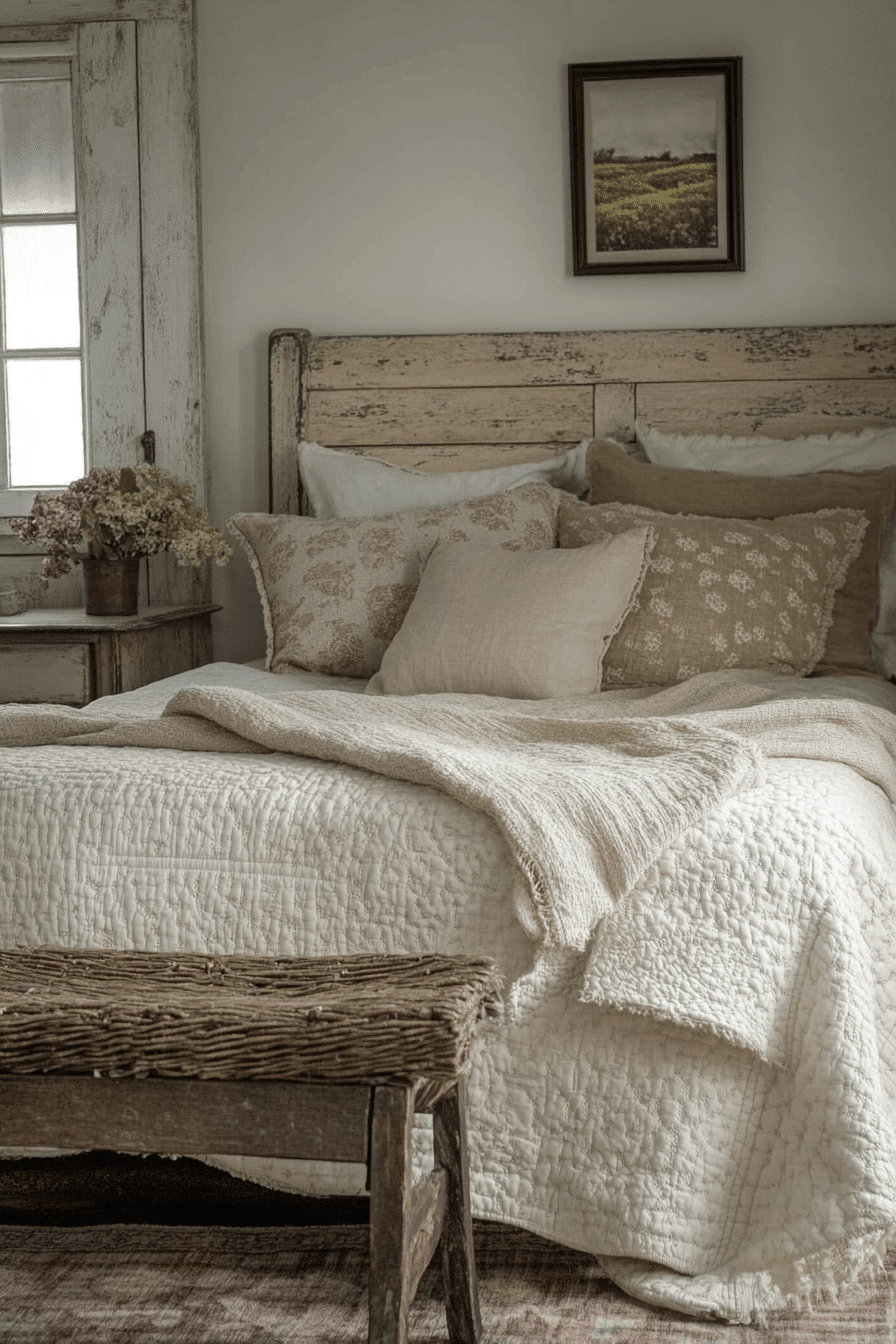 vintage farmhouse bedroom