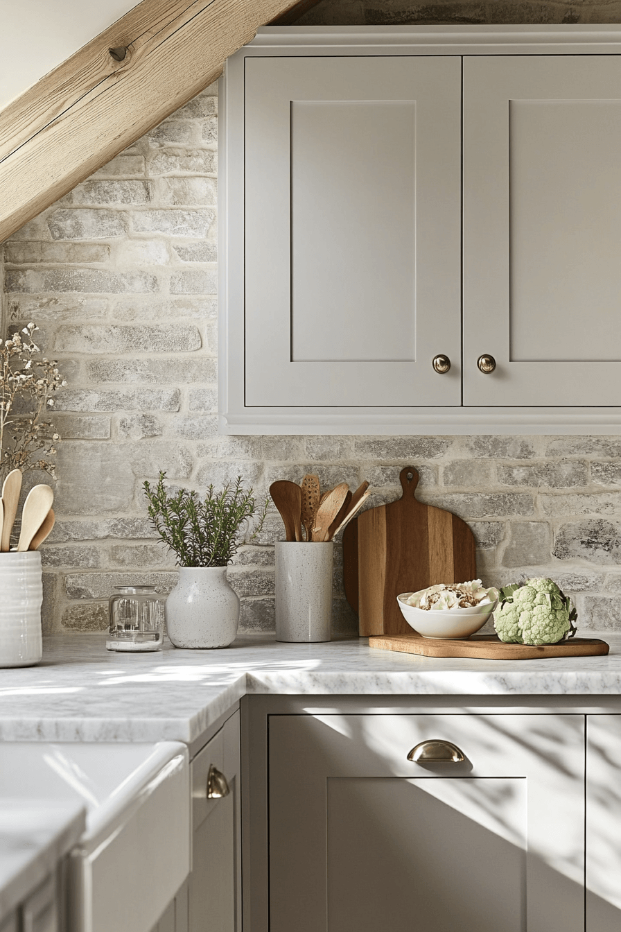 stone backsplash kitchen