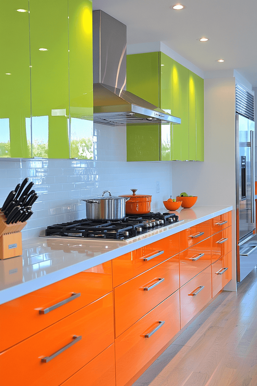 high gloss kitchen cabinets