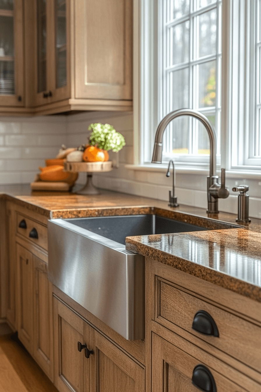 brown granite countertops
