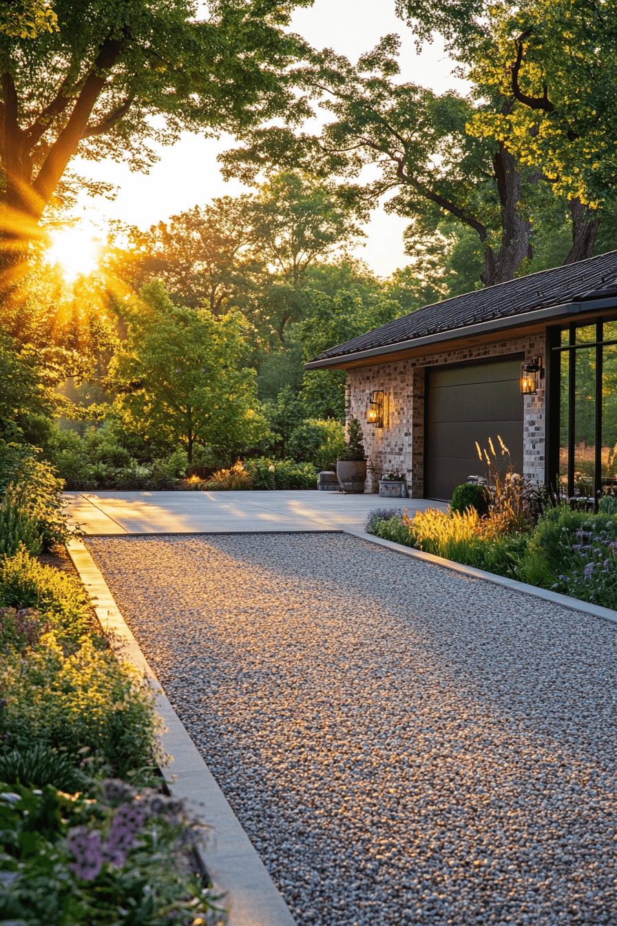 driveway entry landscaping