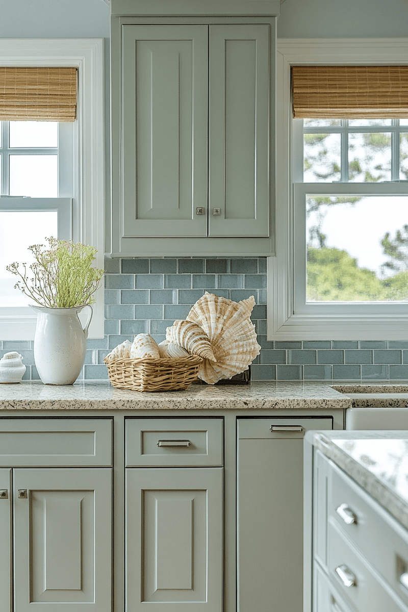 clary sage kitchen cabinets
