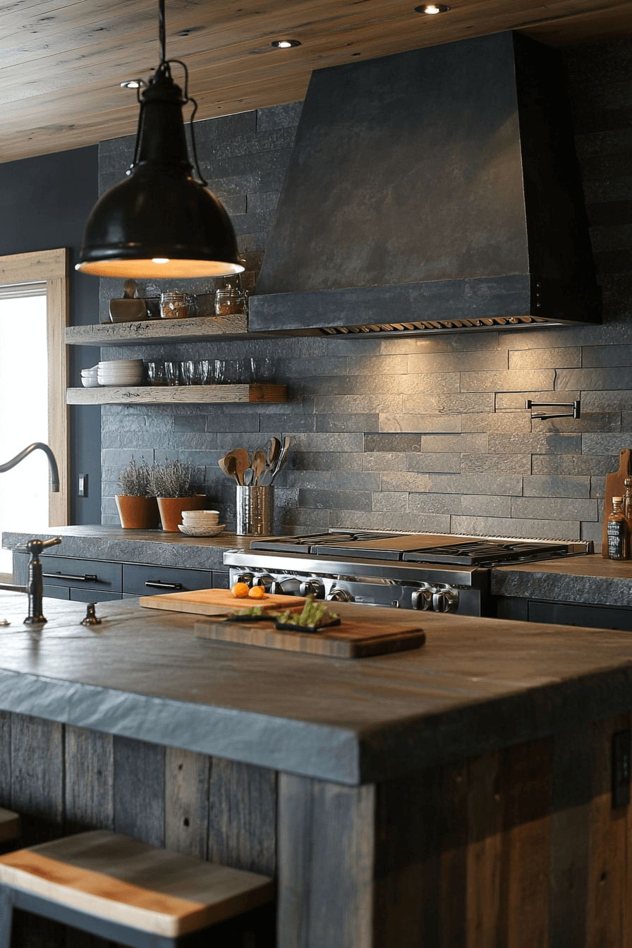 rustic kitchen backsplash