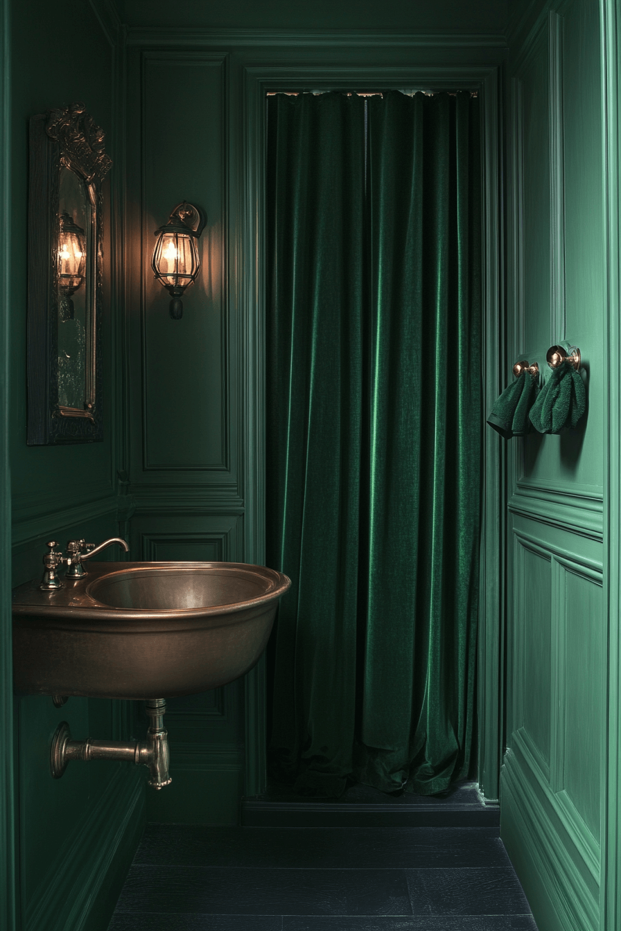 moody powder room