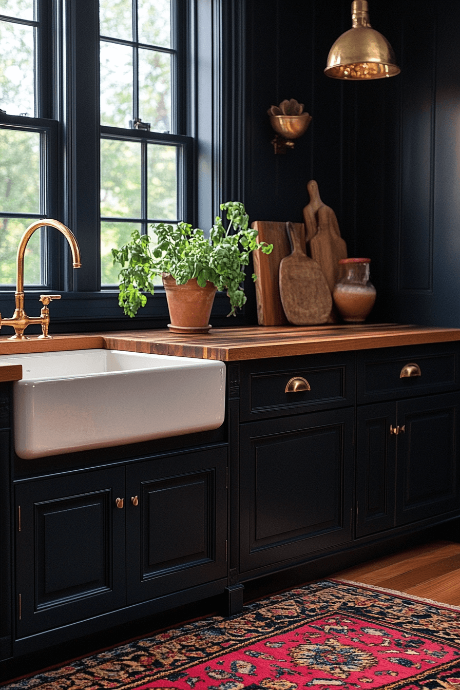 dark walnut kitchen cabinets