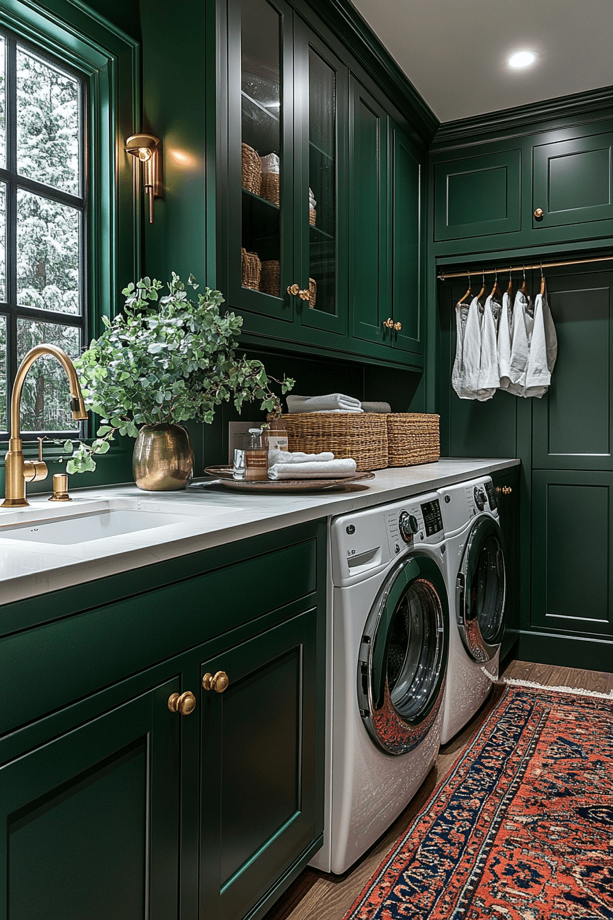 green laundry room