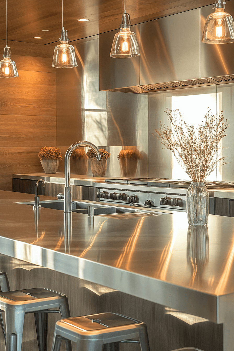 stainless steel kitchen countertops