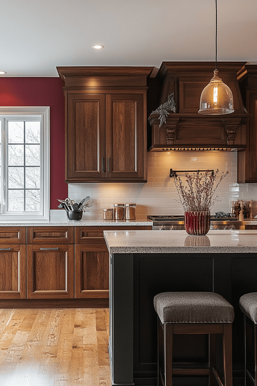 dark oak kitchen cabinets