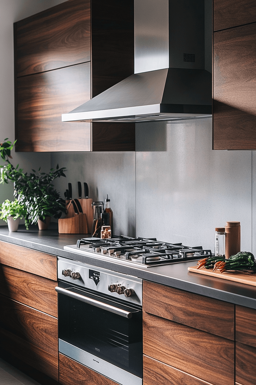 dark walnut kitchen cabinets