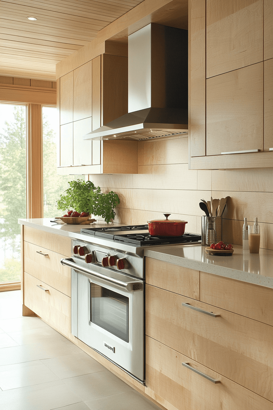 natural maple kitchen cabinets