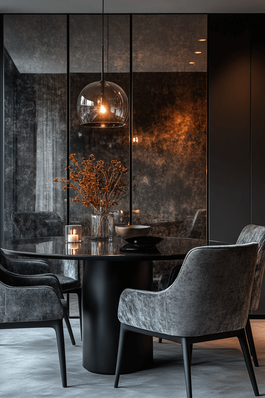 moody dining room