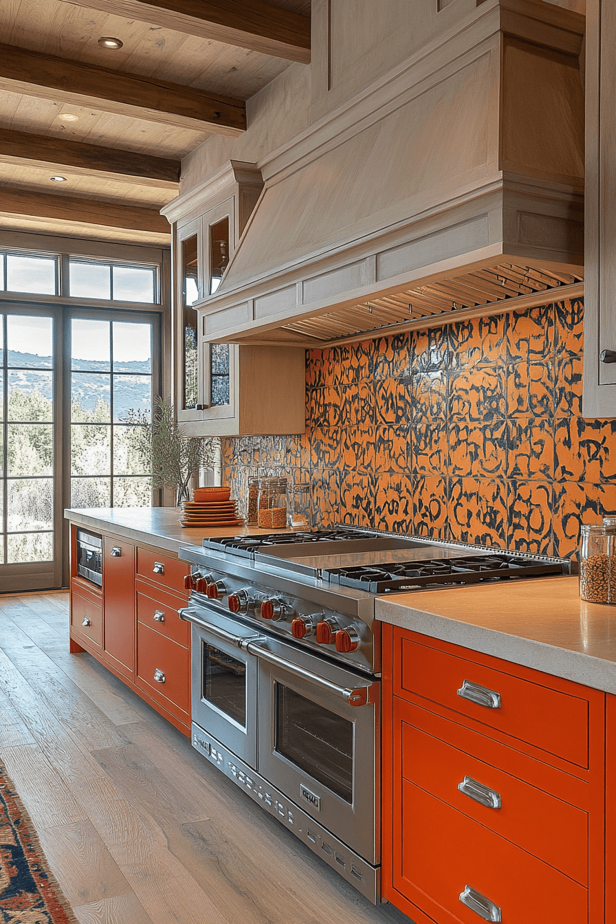 terracotta kitchen cabinets
