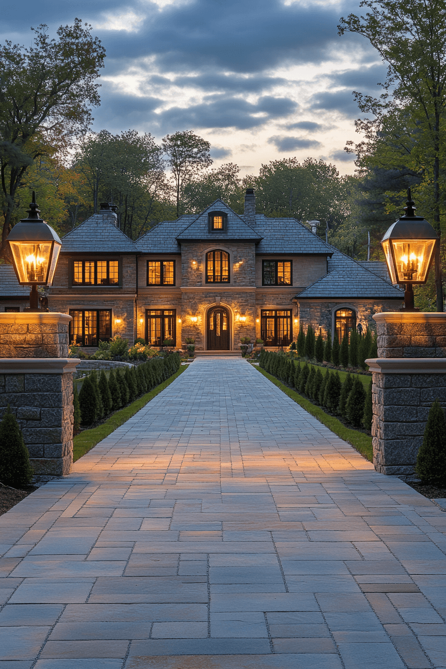 driveway entry landscaping