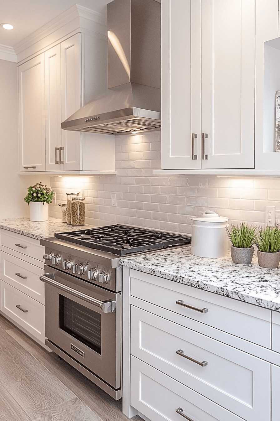 white shaker kitchen cabinets