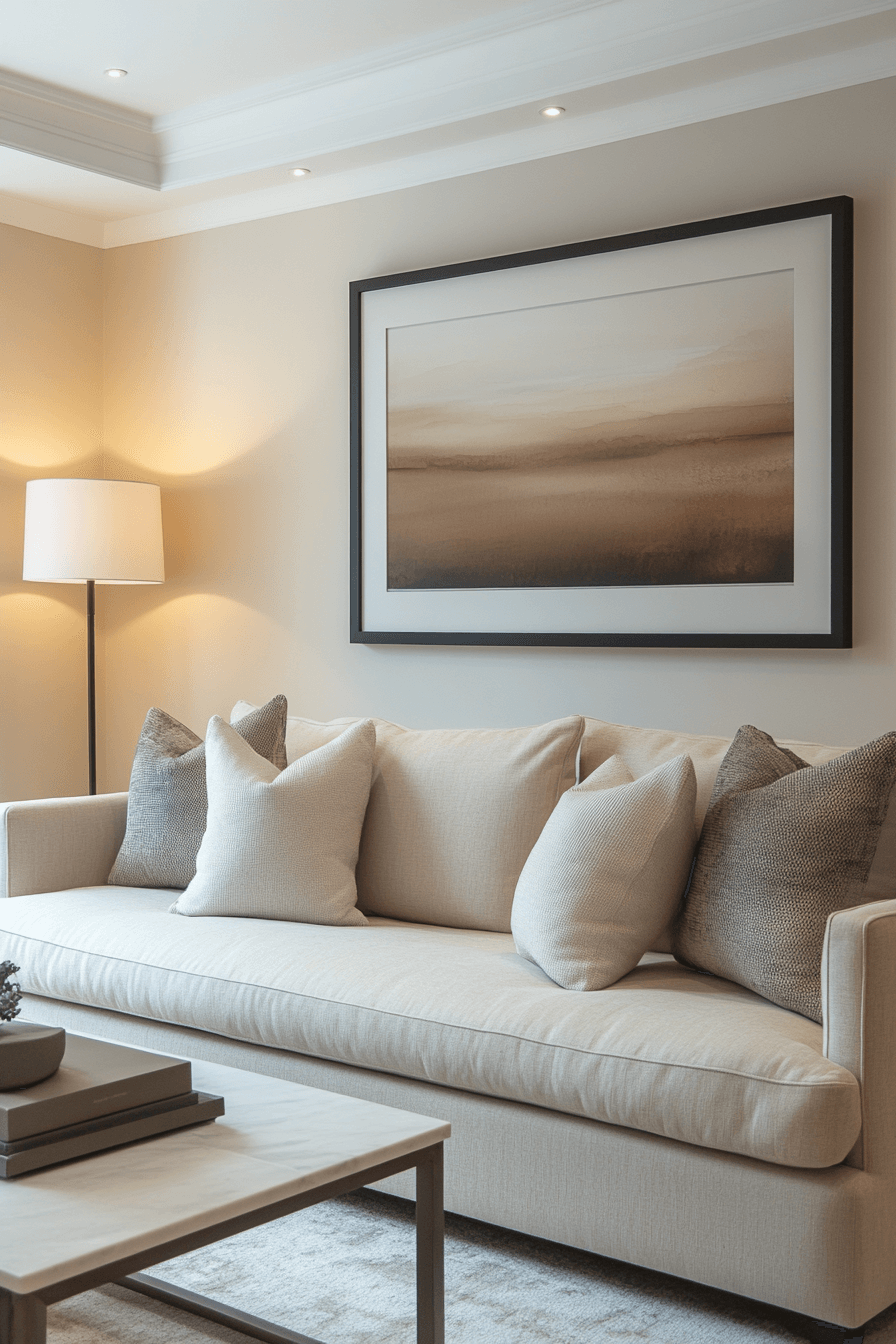 beige couch living room
