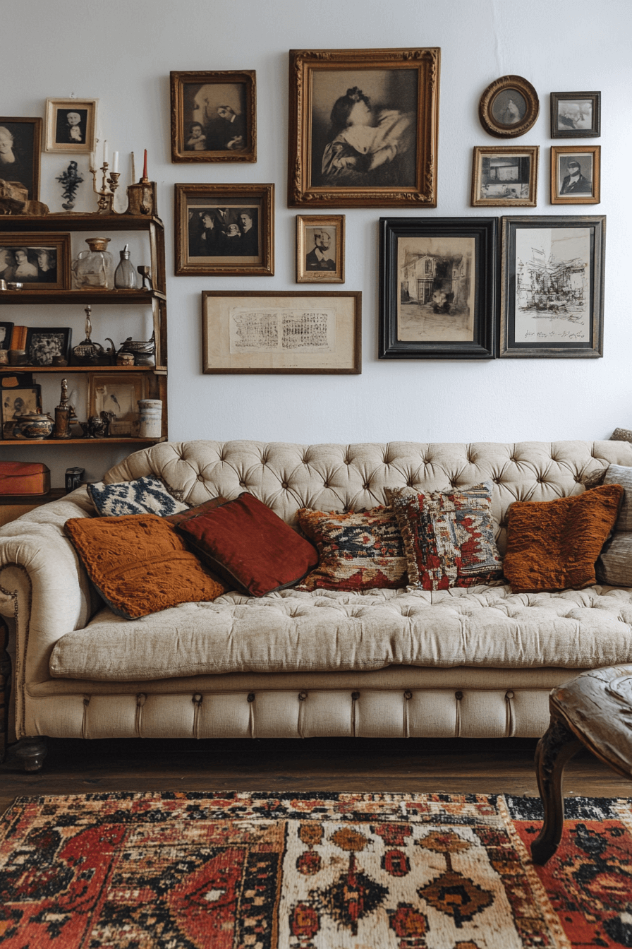 cozy vintage living room