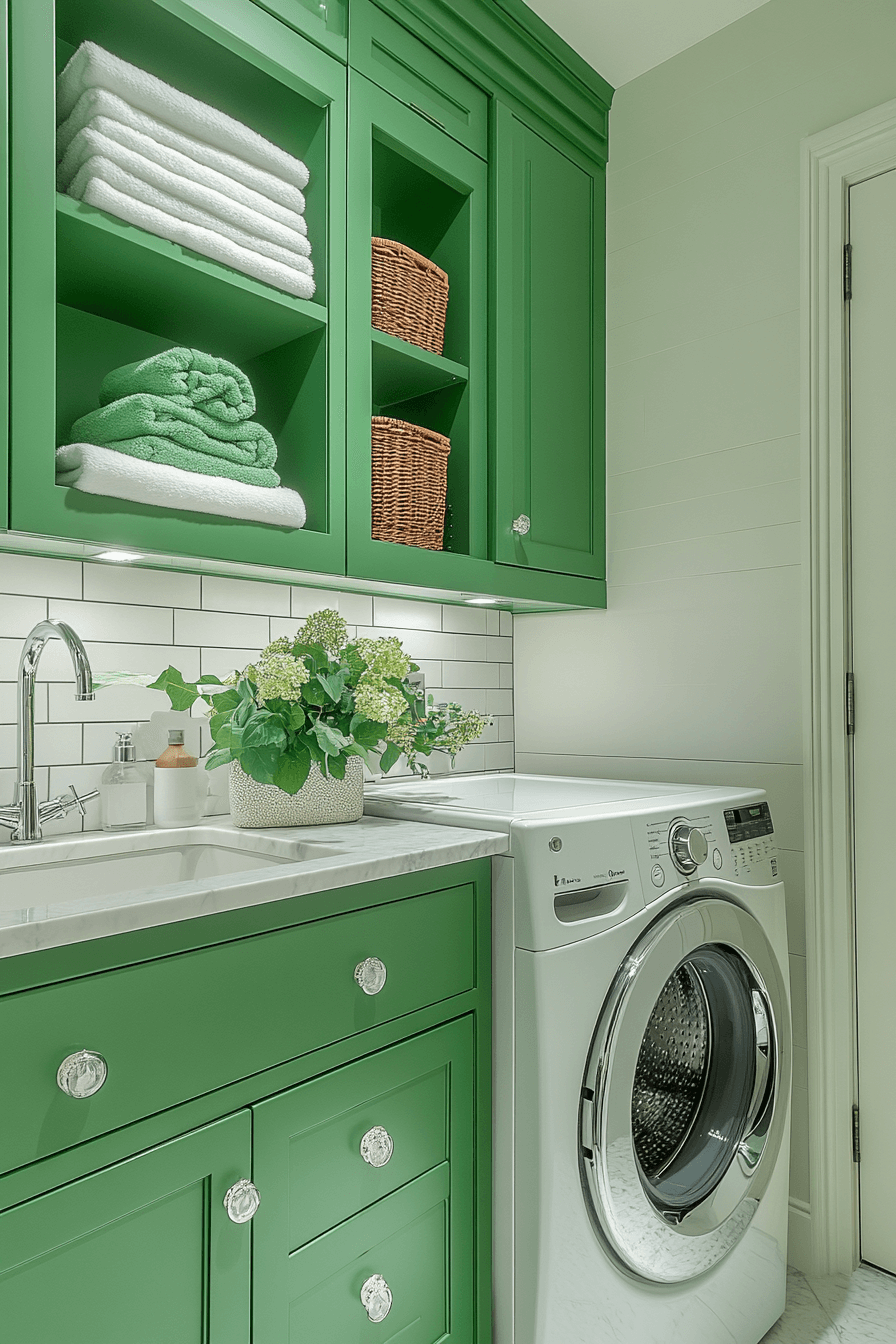 green laundry room