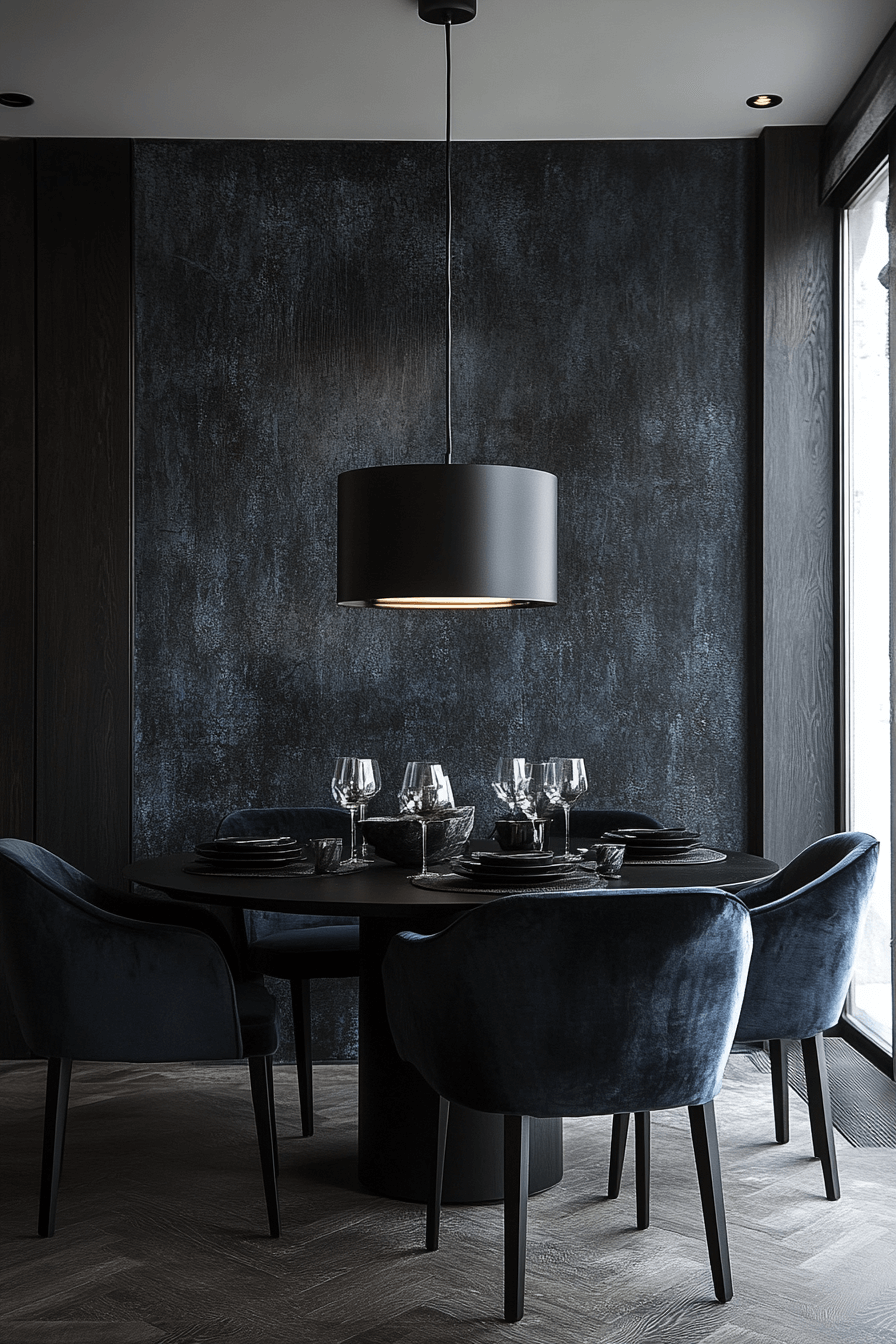 moody dining room