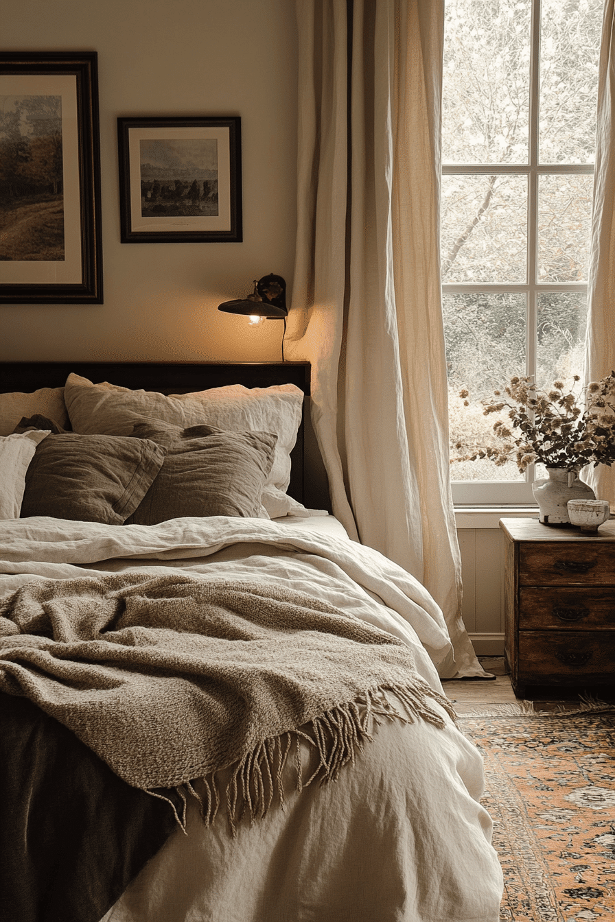 cozy earthy bedroom