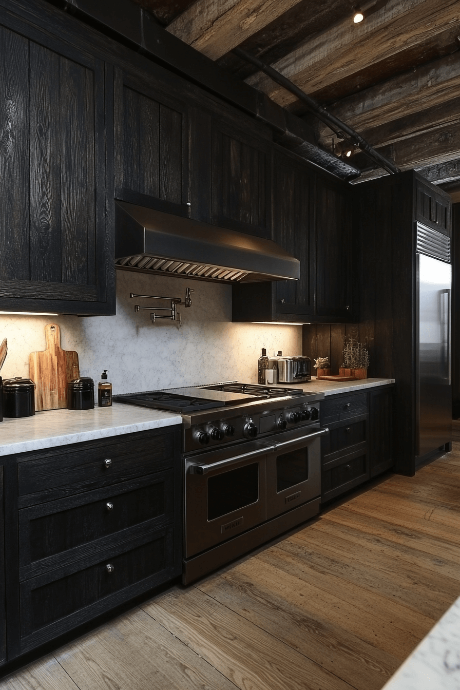 dark oak kitchen cabinets