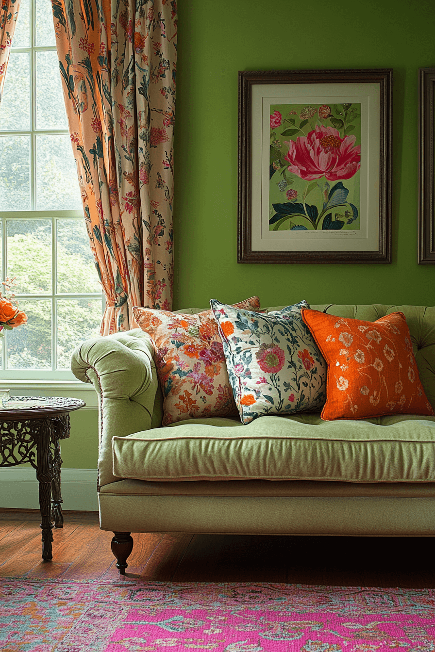 olive green couch living room ideas