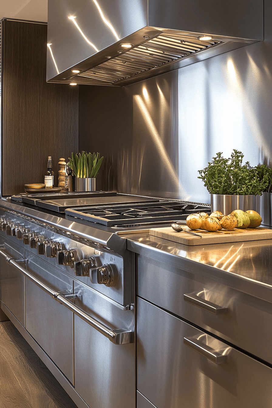 stainless steel kitchen countertops