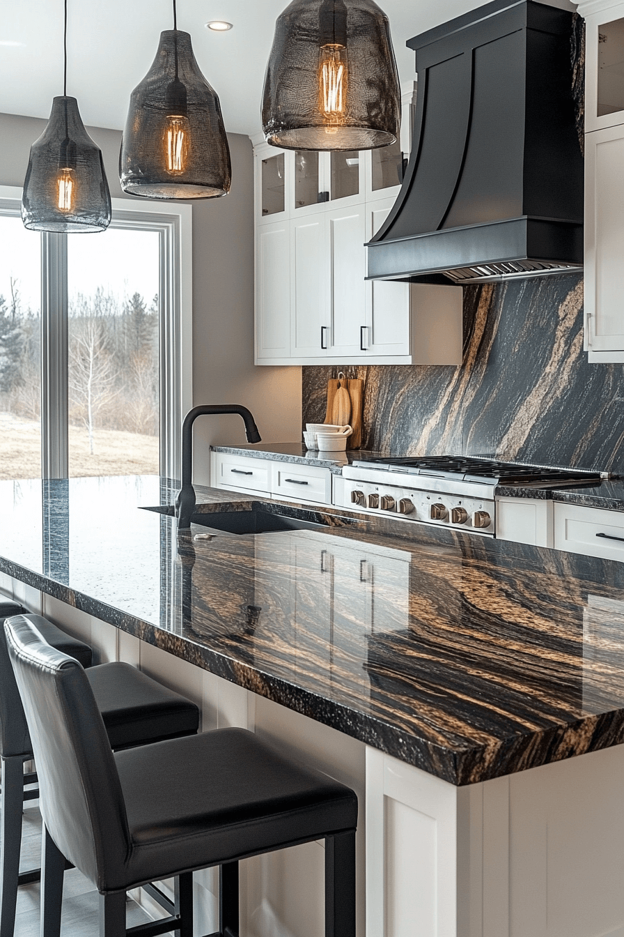 brown granite countertops
