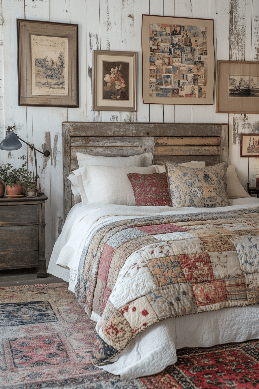vintage farmhouse bedroom
