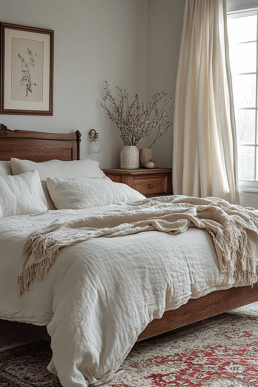 cozy vintage bedroom