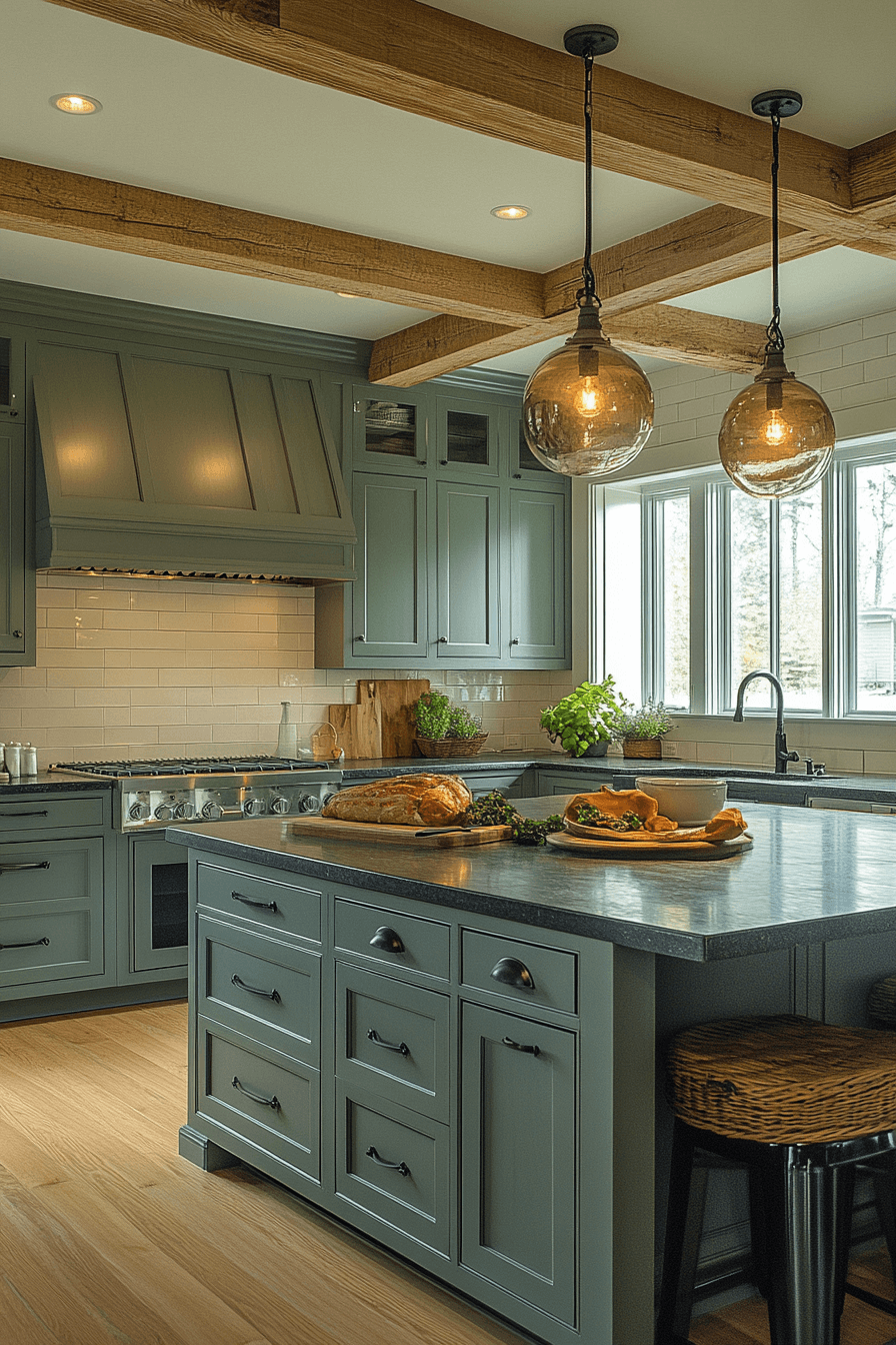 clary sage kitchen cabinets