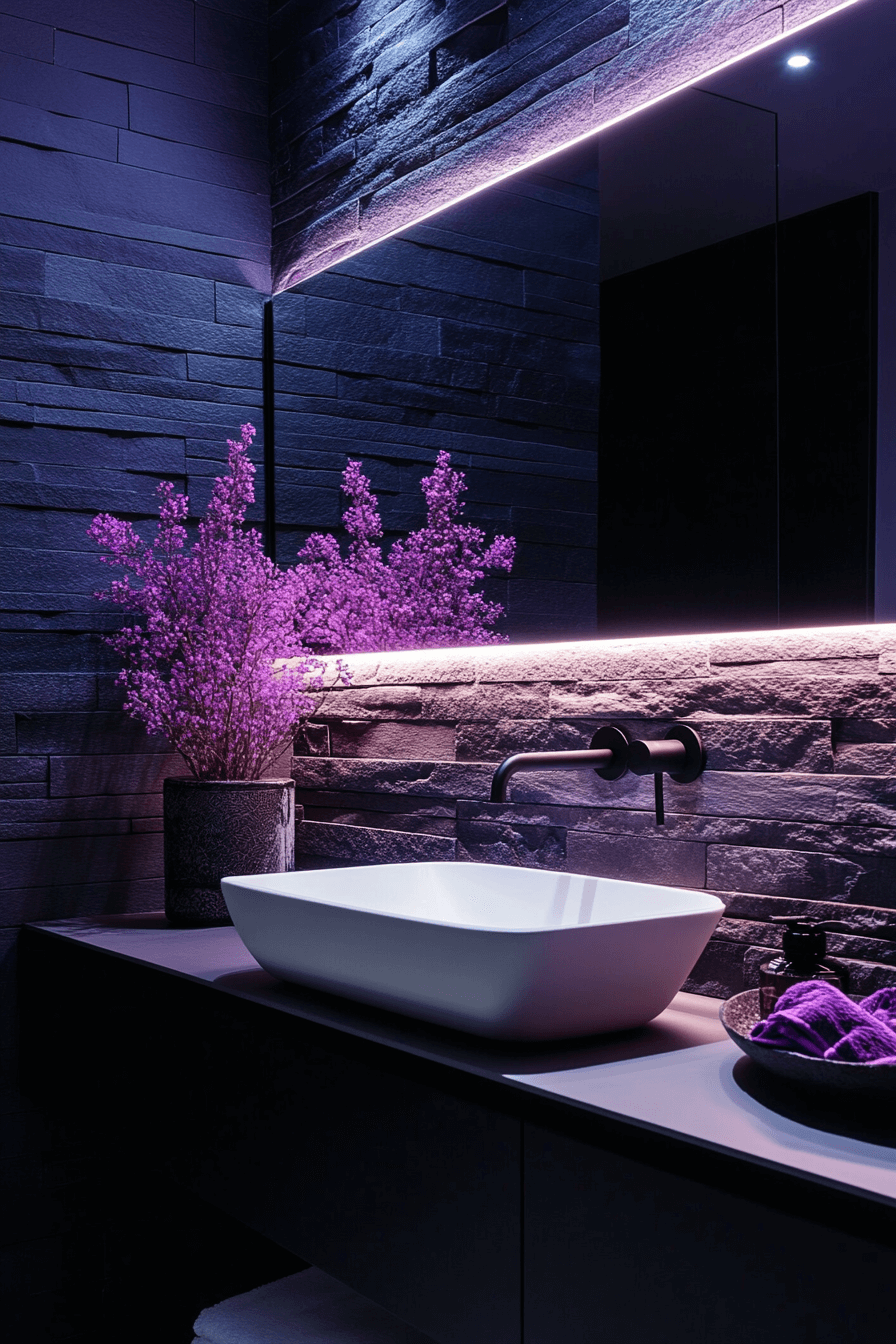 moody powder room