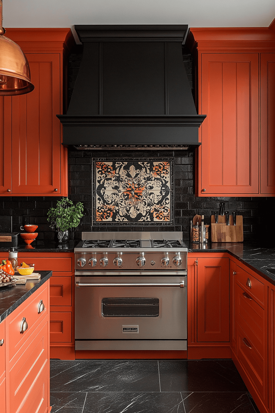 terracotta kitchen cabinets