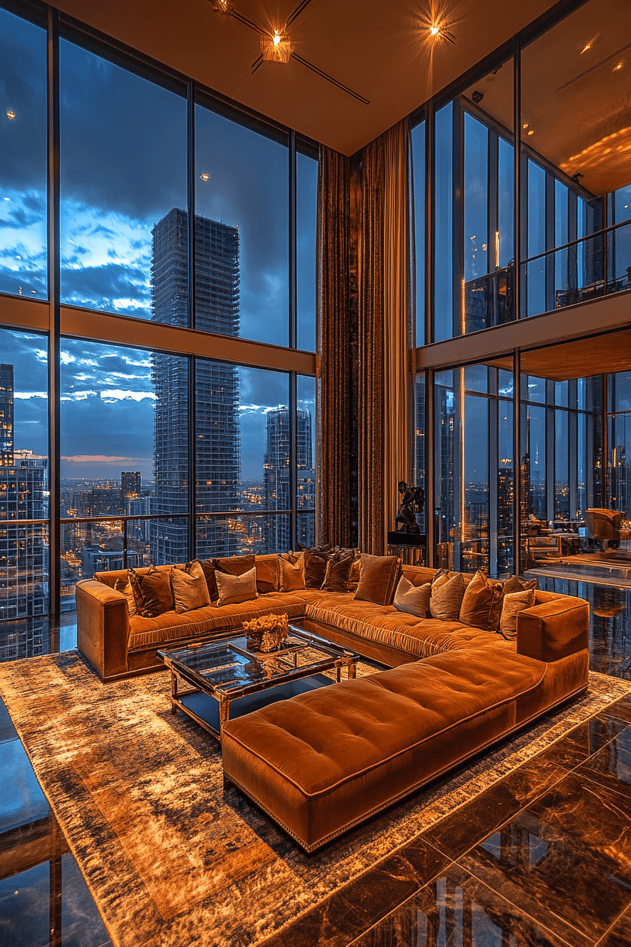 cognac couch living room ideas