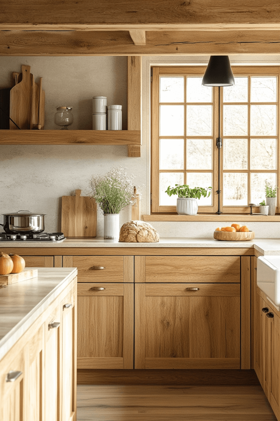 29 Natural Oak Kitchen Cabinets That Bring Warmth, Beauty, and Lasting Style 9 natural oak kitchen cabinets