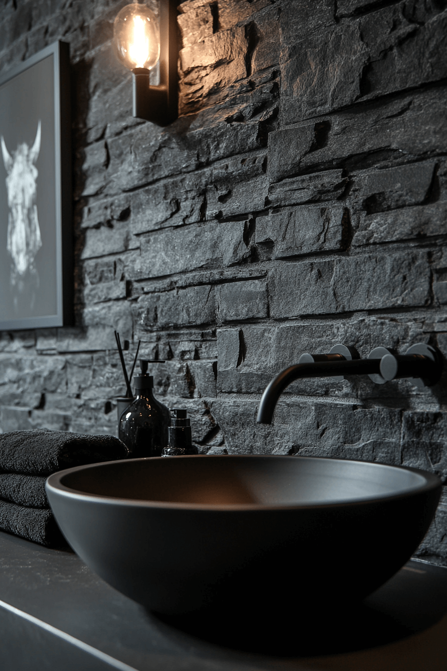 moody powder room