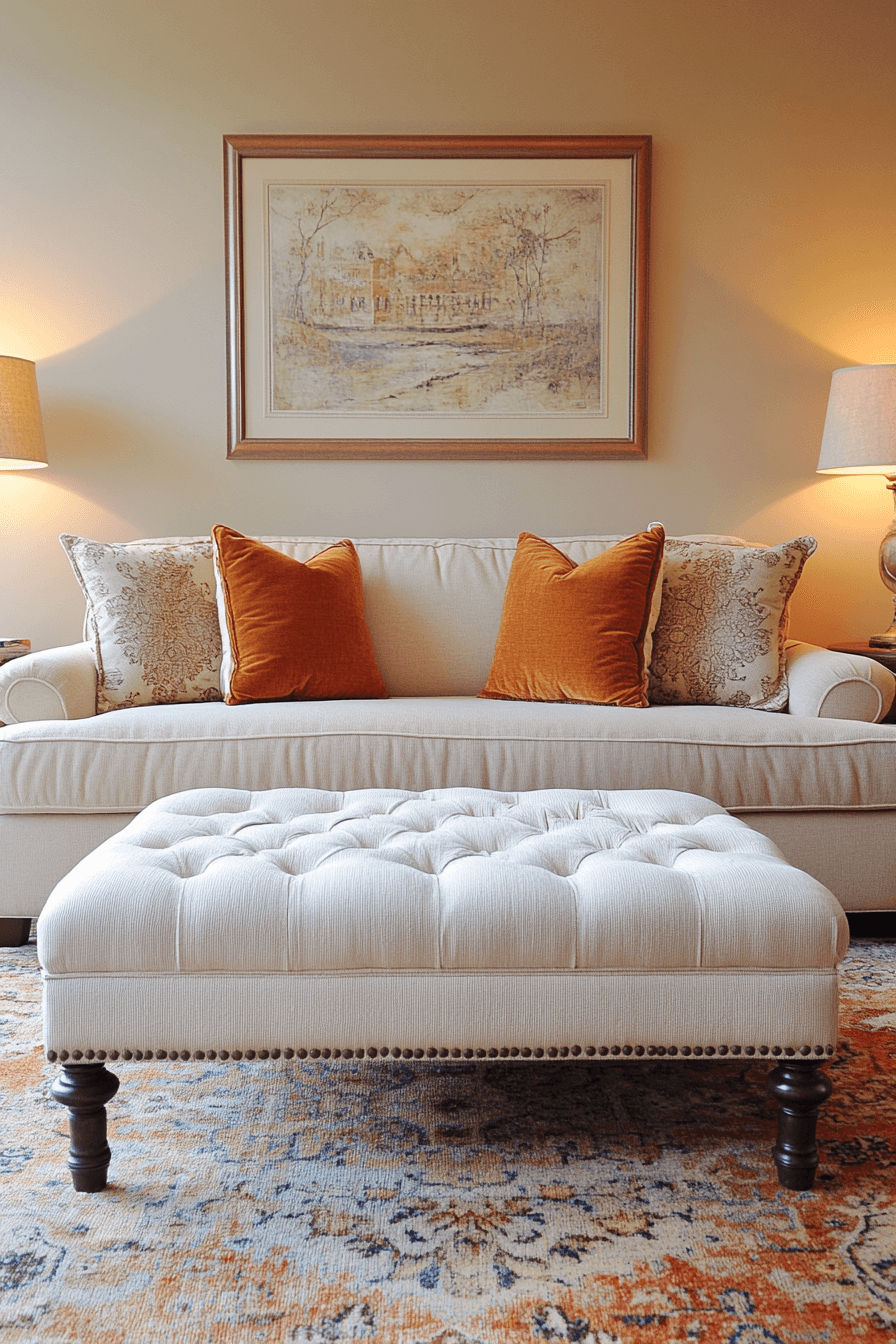 cream couch living room