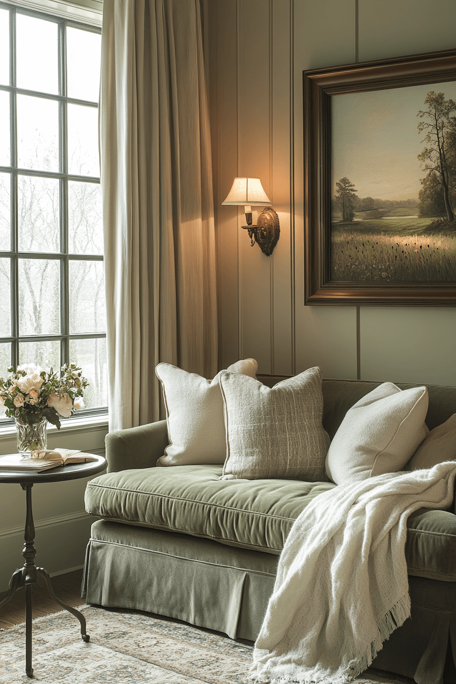 olive green couch living room ideas