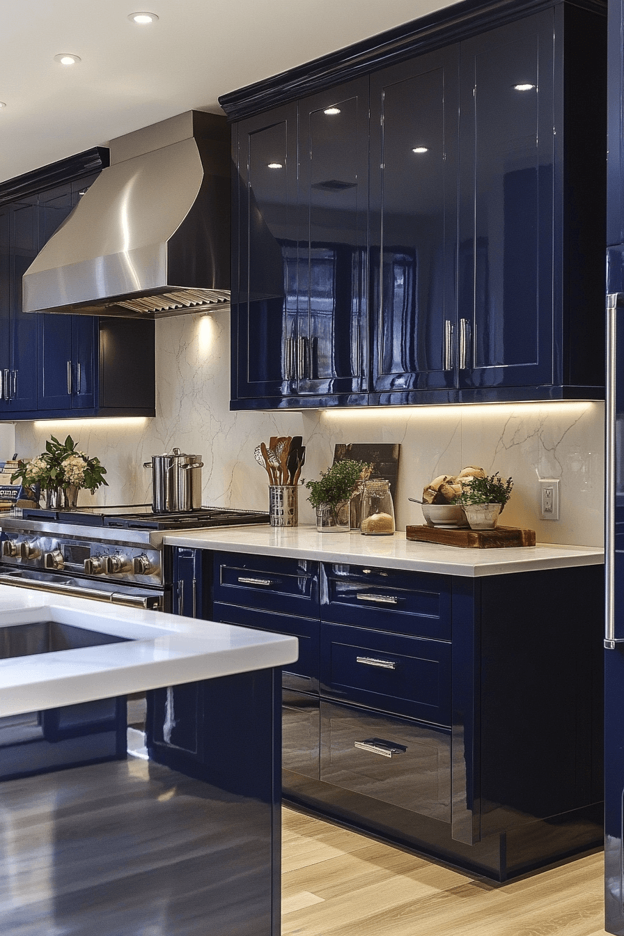high gloss kitchen cabinets