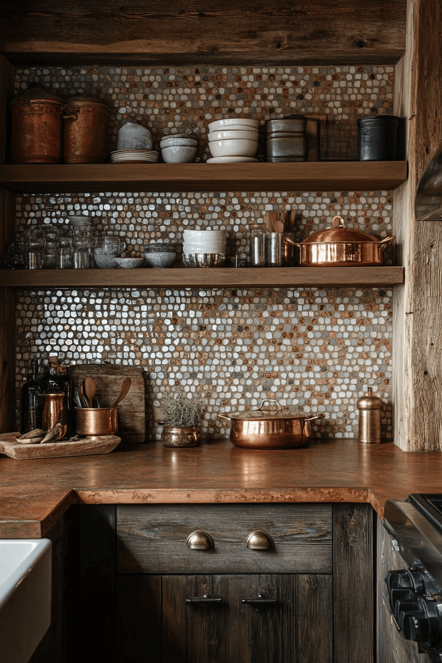 rustic kitchen backsplash
