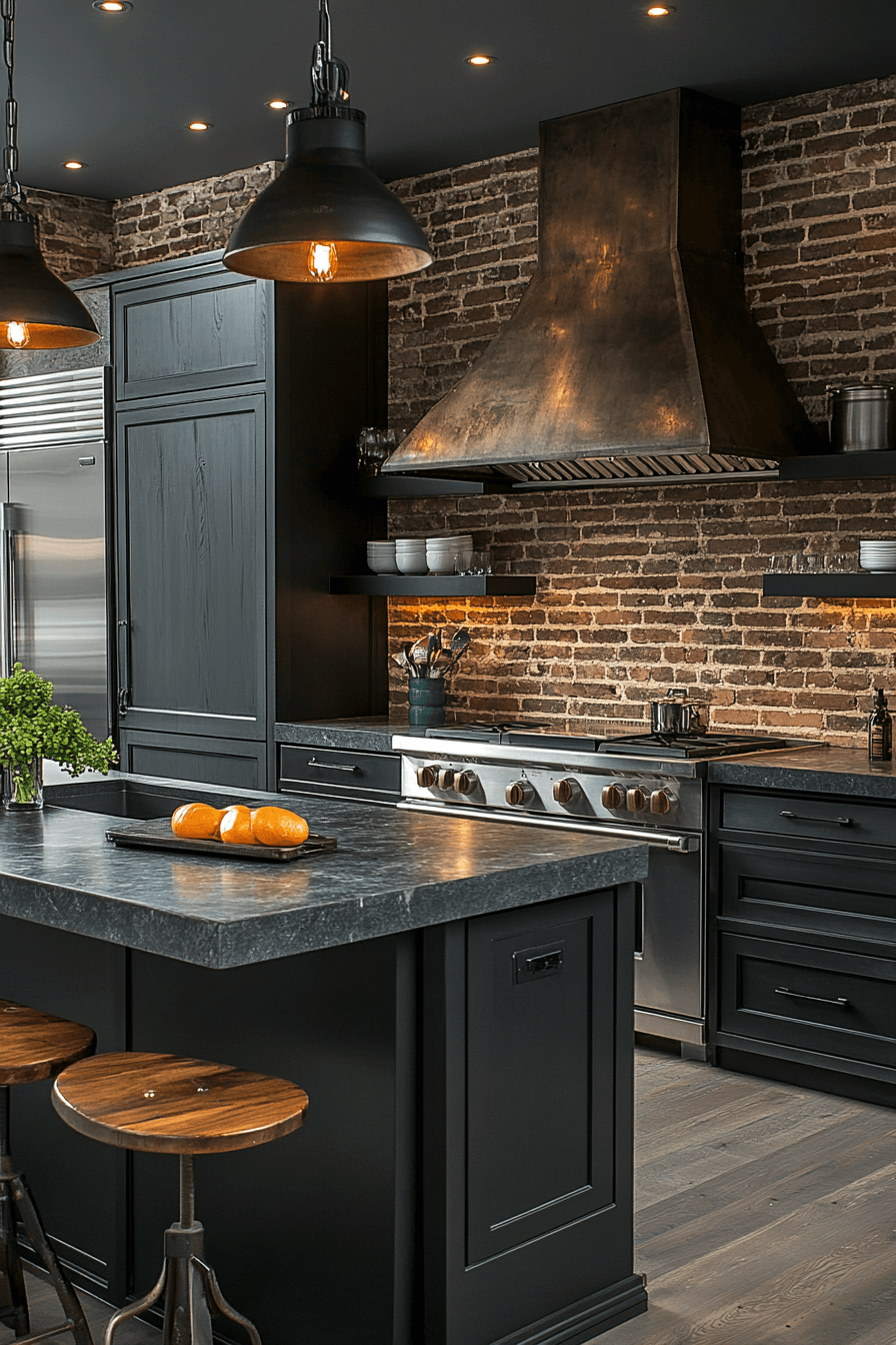 charcoal kitchen cabinets