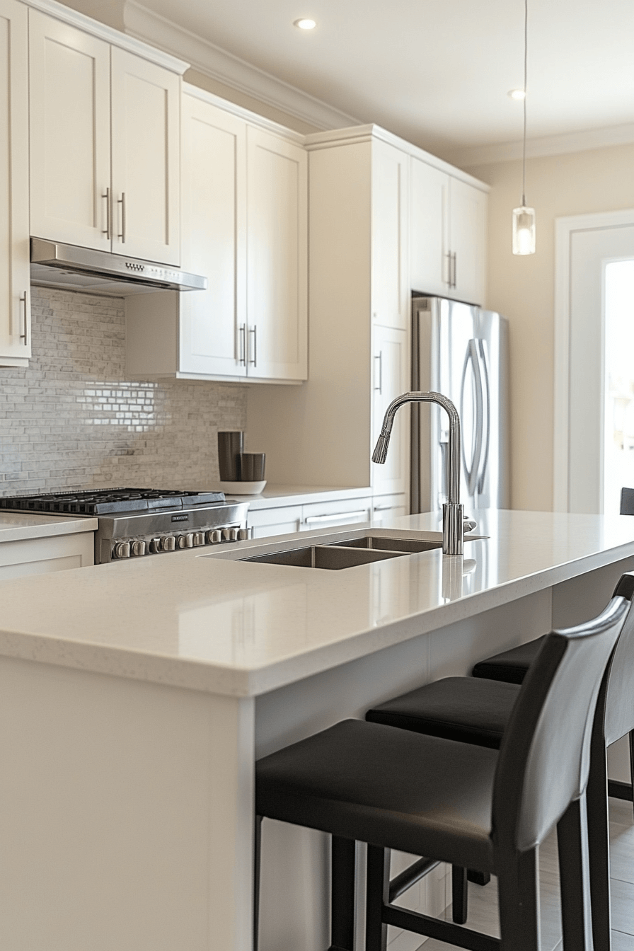 white shaker kitchen cabinets