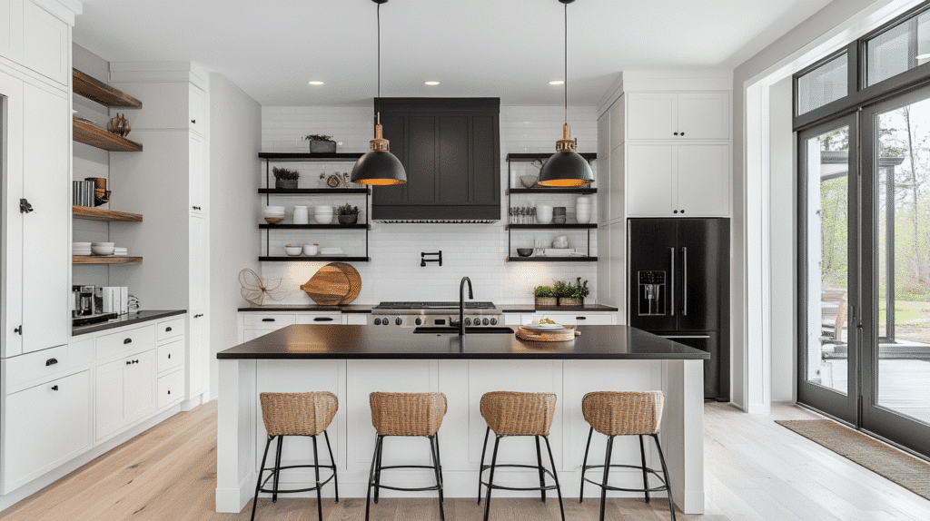 black countertops