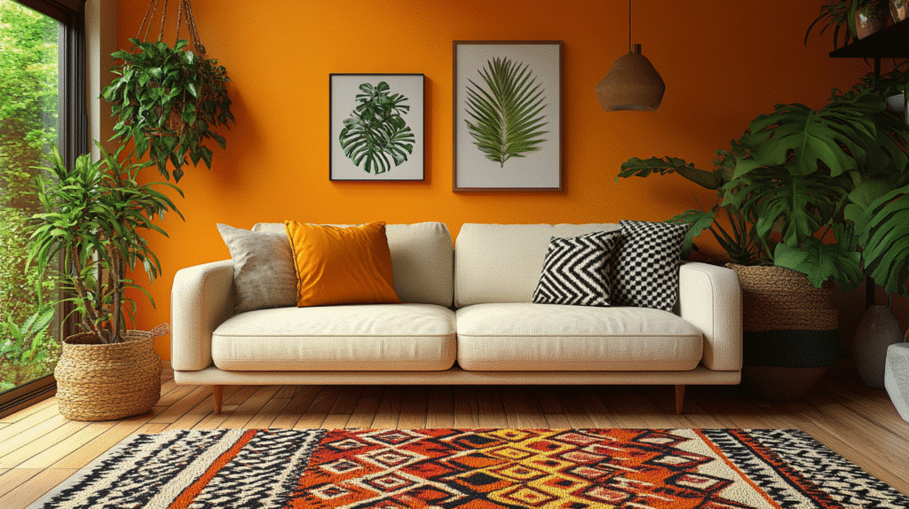 cream couch living room