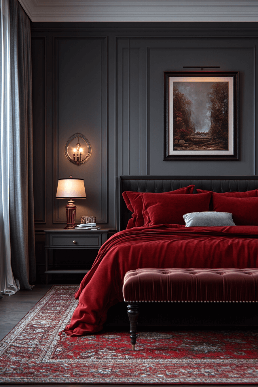 dark feminine bedroom