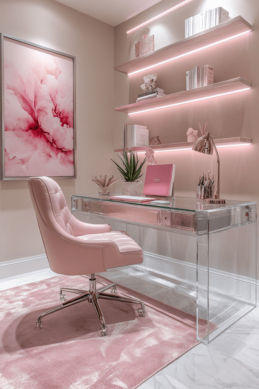 feminine office space