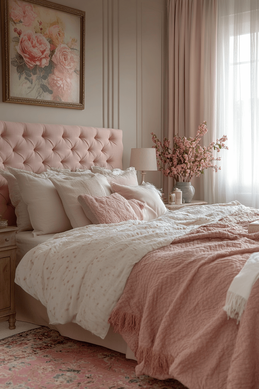 cozy feminine bedroom