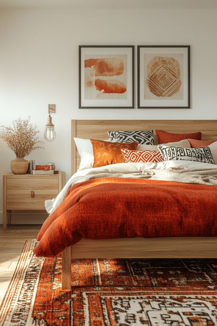 modern boho bedroom