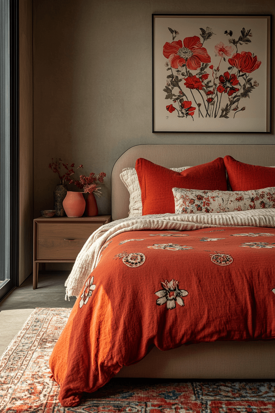 modern boho bedroom
