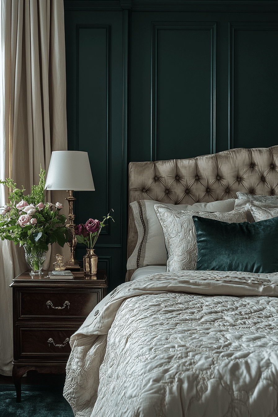 moody feminine bedroom