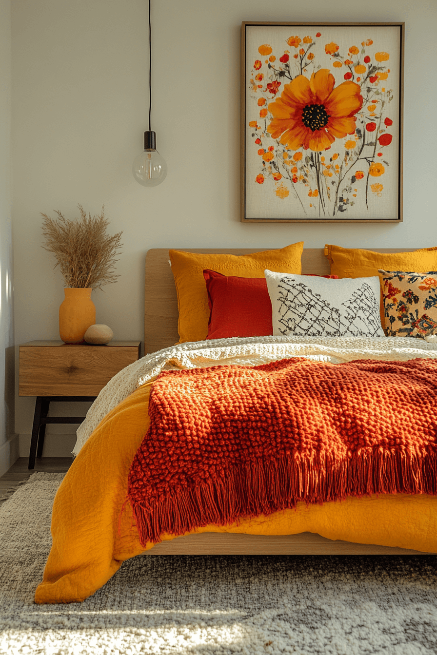 modern boho bedroom
